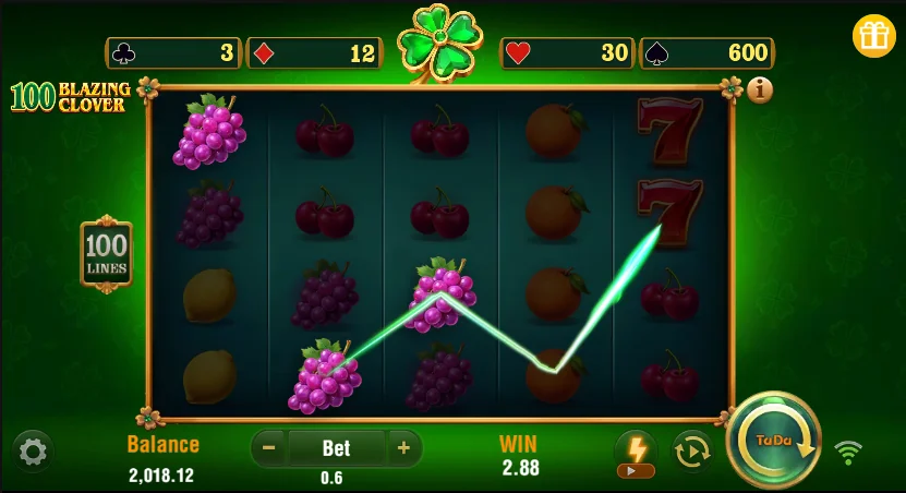 100 Blazing Clover slot game