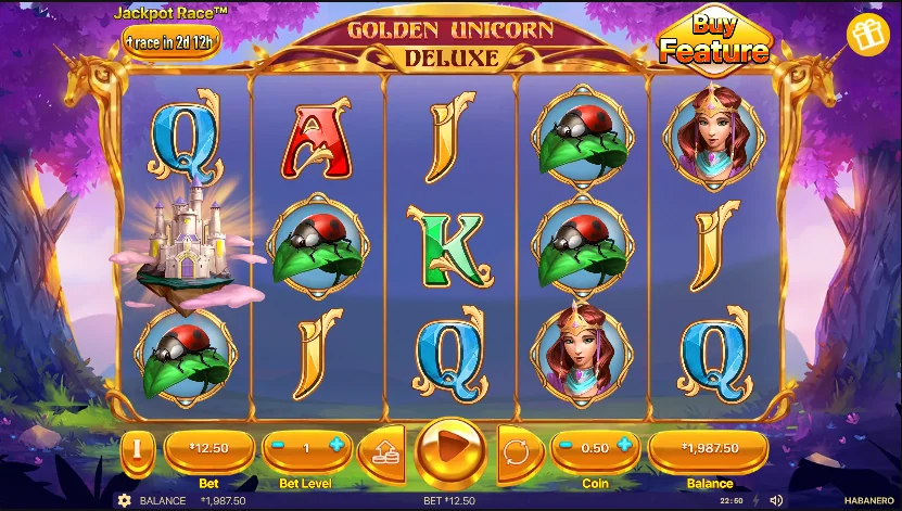 Golden Unicorn Deluxe slot game screenshot