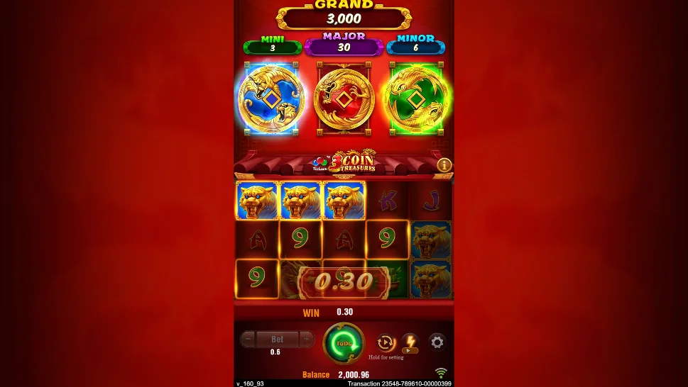3 Coin Treasures slot features and rtp
