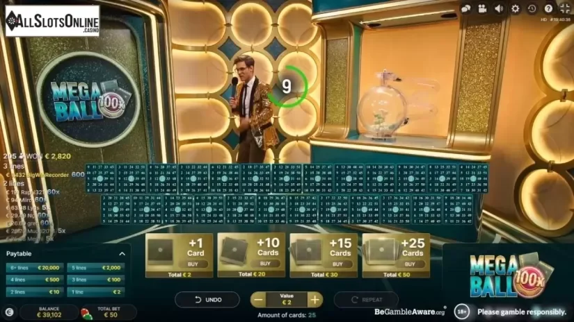 Mega Ball slot game screenshot