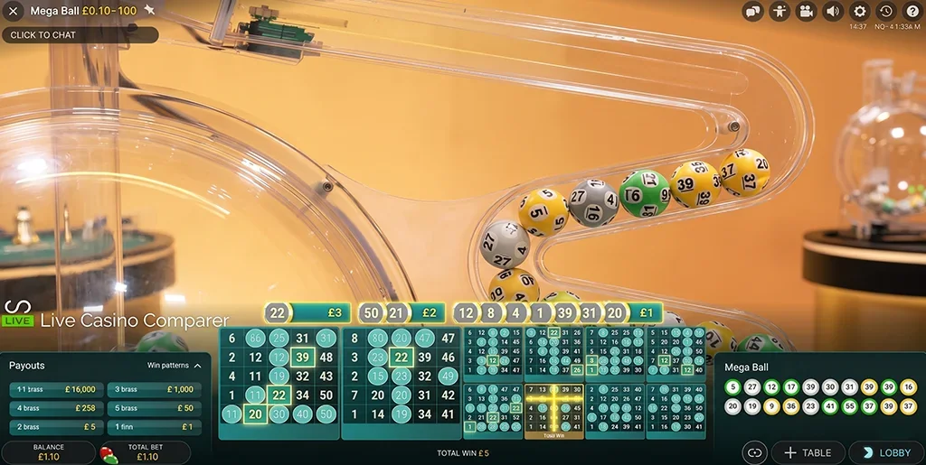 Mega Ball slot game