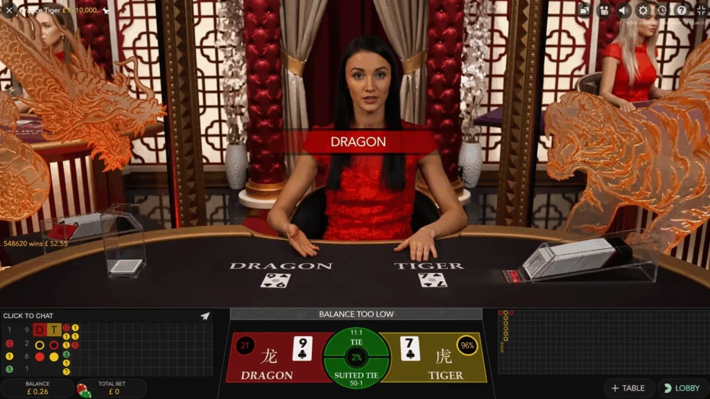 how to play Dragon Tiger game