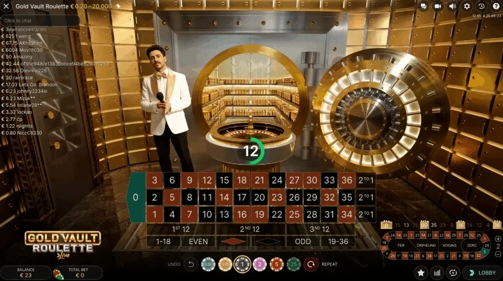 Gold Vault Roulette screenshot