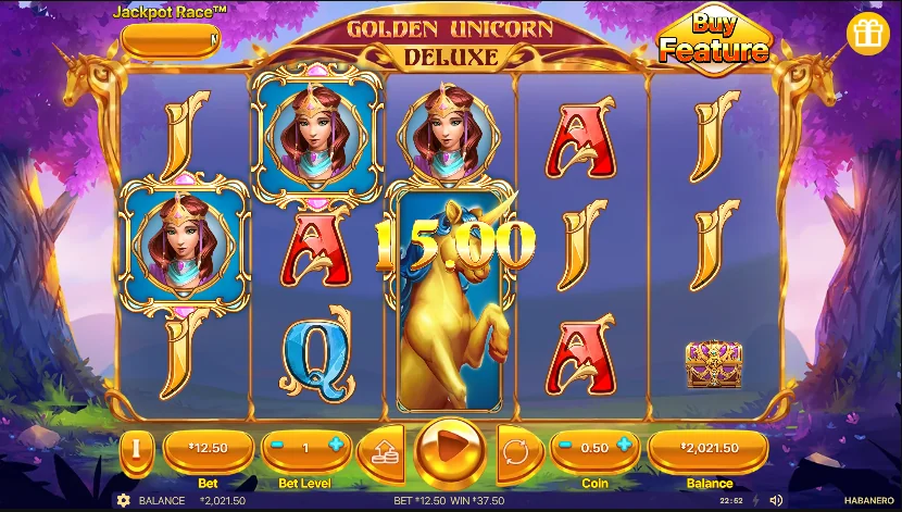 Golden Unicorn Deluxe slot features and rtp