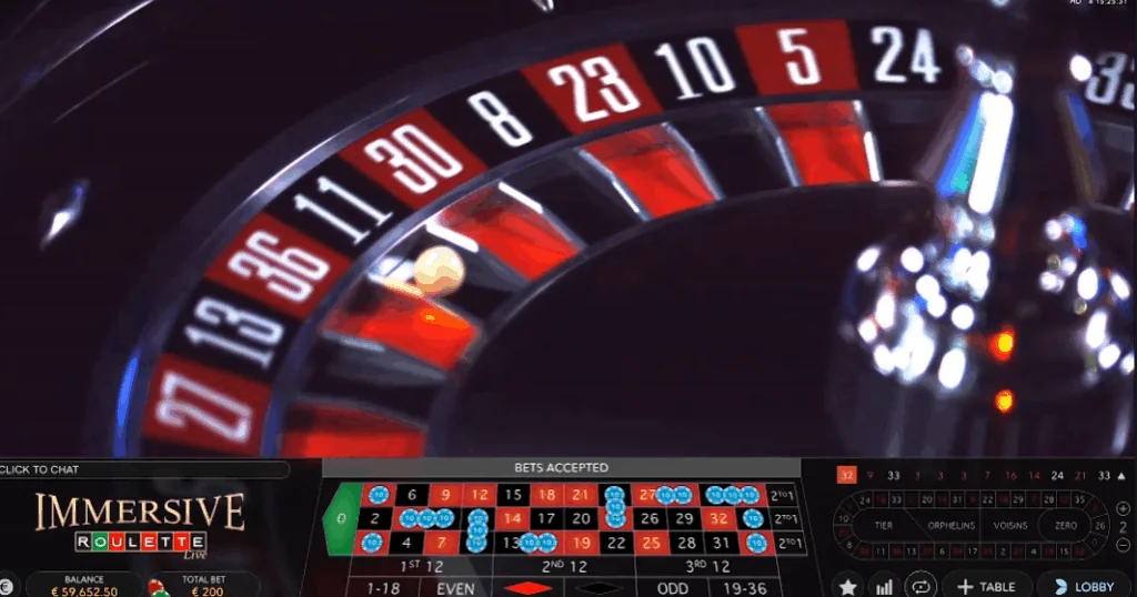 Immersive Roulette game screenshot