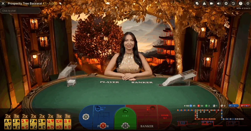 Prosperity Tree Baccarat demo gameplay
