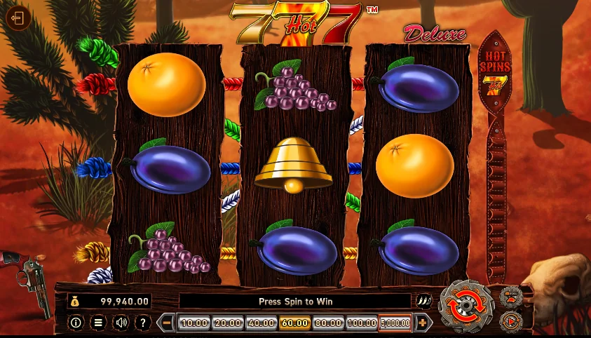 Hot 777 Deluxe slot game screenshot