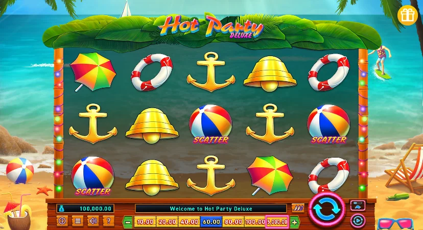 Hot Party Deluxe slot game screenshot