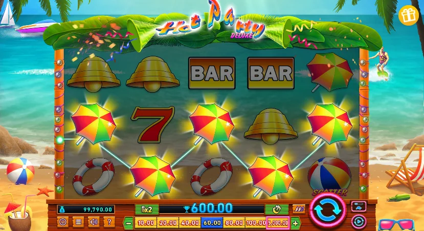 Hot Party Deluxe slot features and rtp