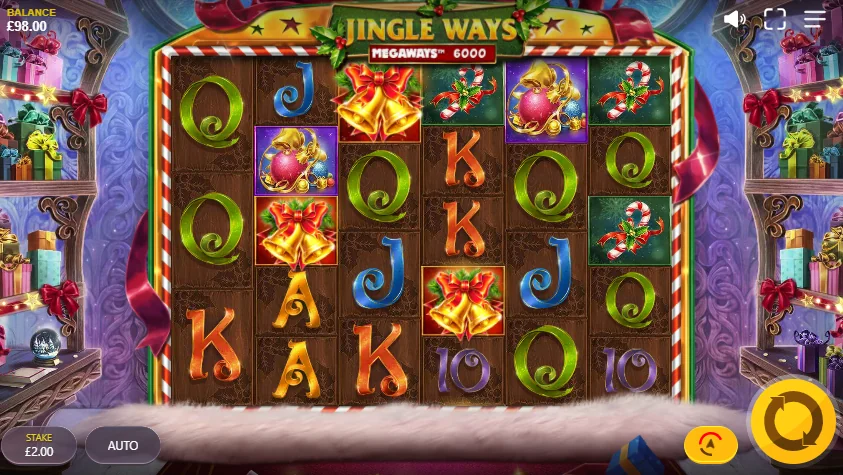 Jingle Ways Megaways slot game screenshot