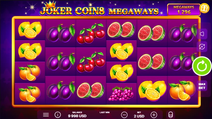 Joker Coins Megaways slot game screenshot