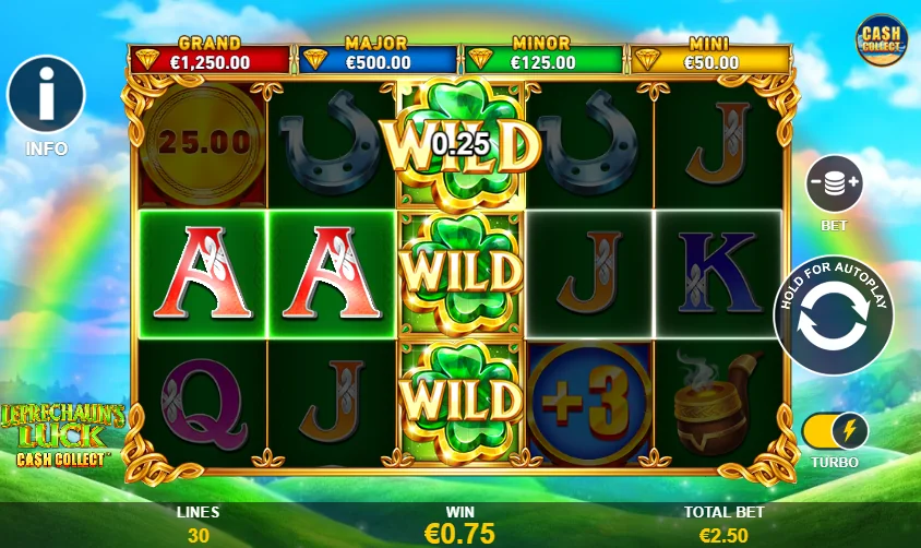 Leprechauns Luck Cash Collect slot game screenshot