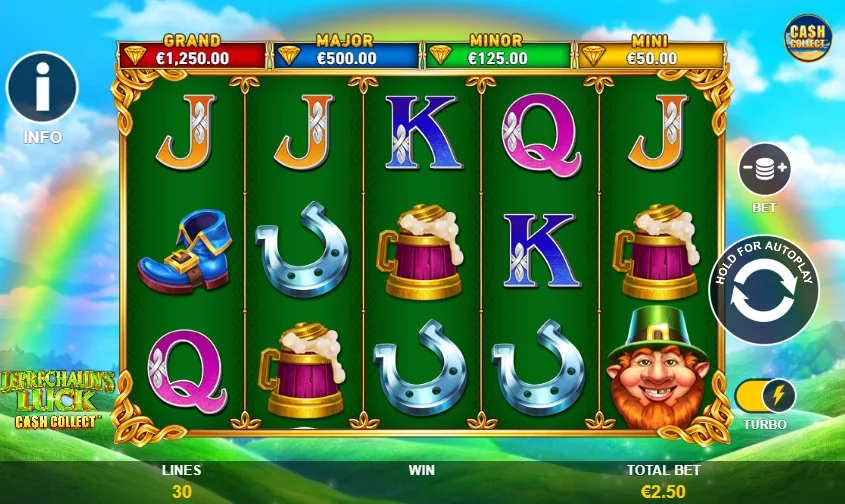 Leprechauns Luck Cash Collect demo gameplay how to play