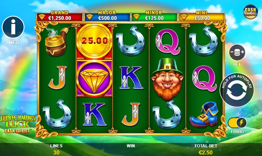 Leprechauns Luck Cash Collect slot game