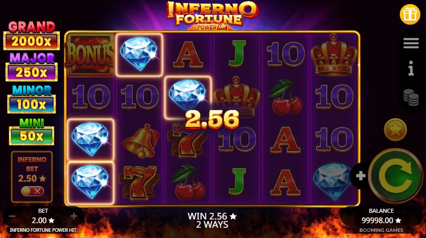 Inferno Fortune Power Hit slot game screenshot