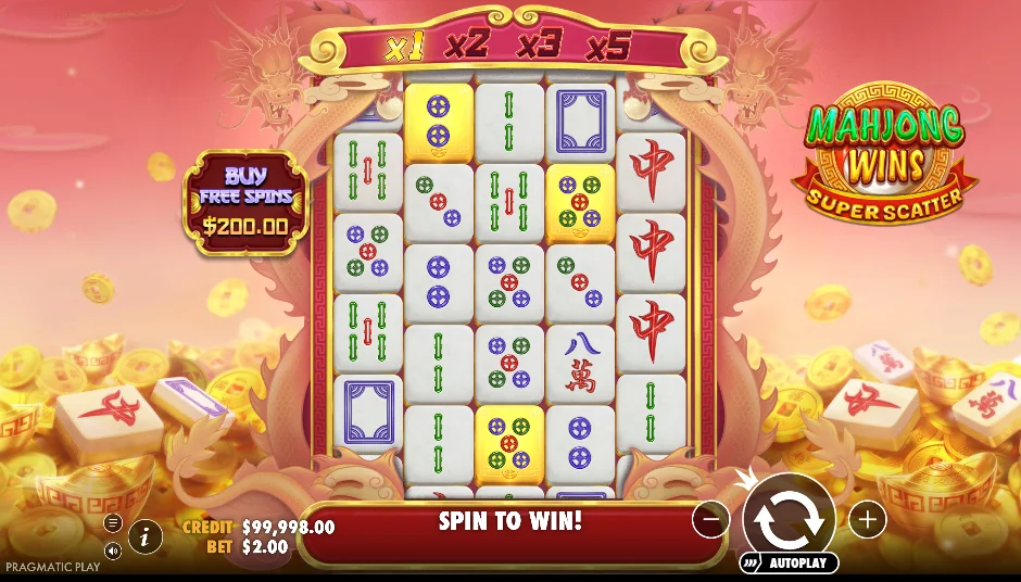 Mahjong Wins Super Scatter slot game screenshot