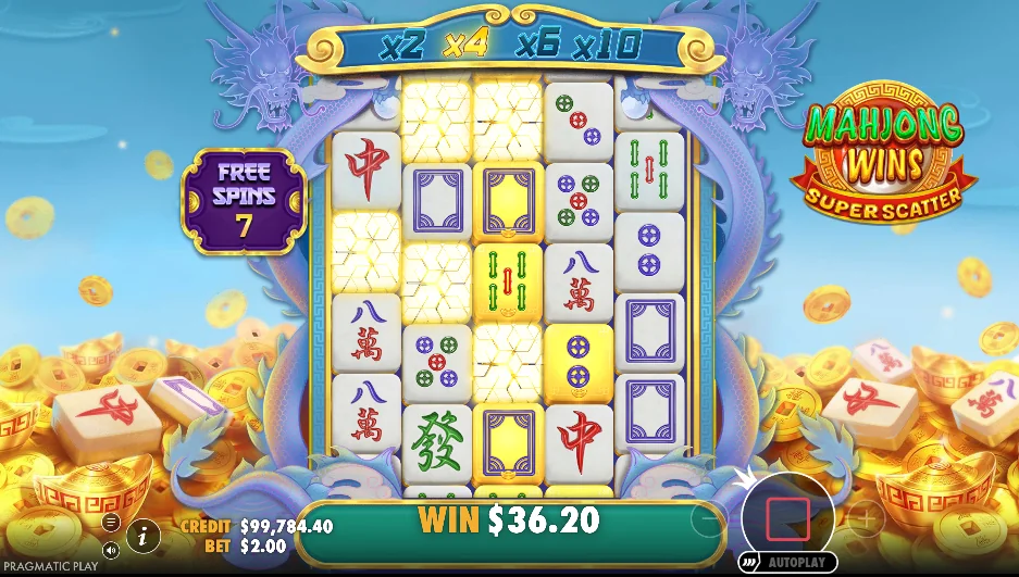 Mahjong Wins Super Scatter demo gameplay how to play