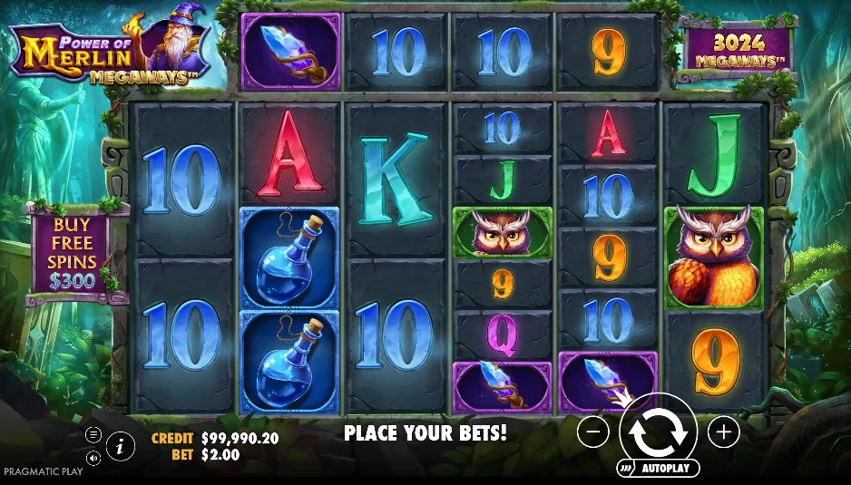 Power of Merlin Megaways slot game