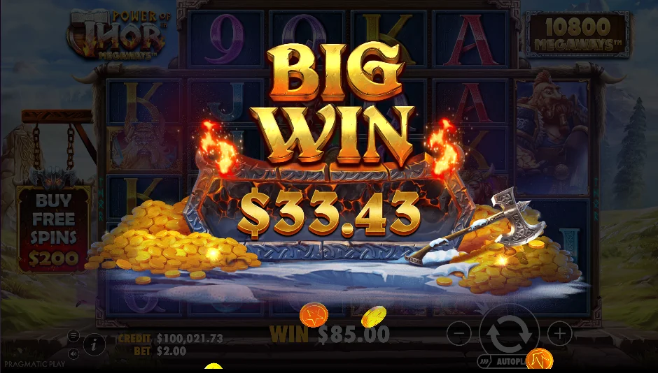 Power of Thor Megaways slot features and rtp