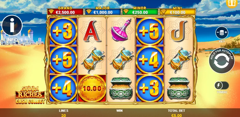 Sahara Riches Cash Collect slot game