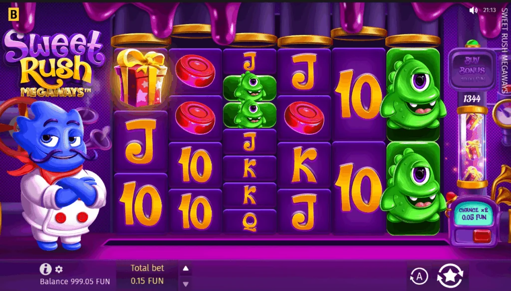 Sweet Rush Megaways demo gameplay how to play