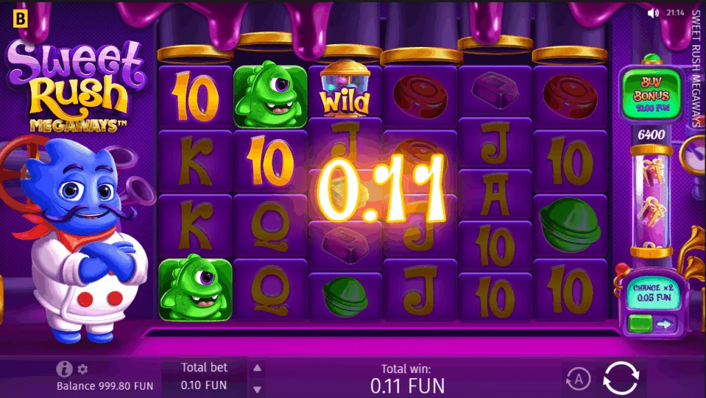 Sweet Rush Megaways slot features and rtp