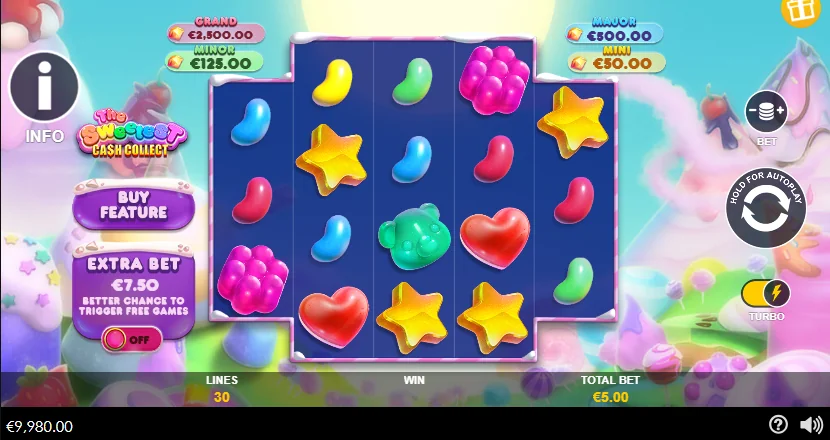 The Sweetest Cash Collect slot game screenshot