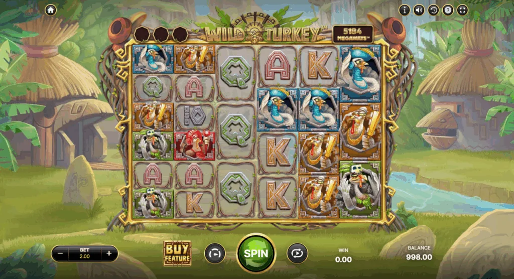 Wild Turkey Megaways slot game screenshot