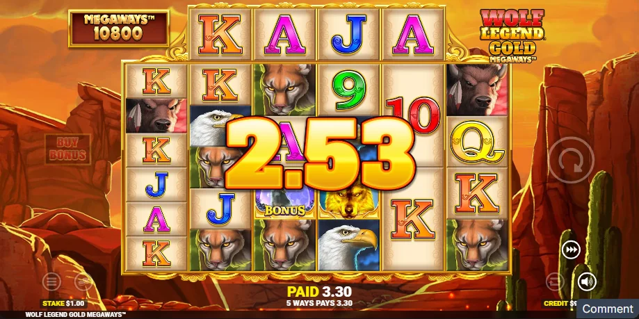 Wolf Legend Gold Megaways slot game
