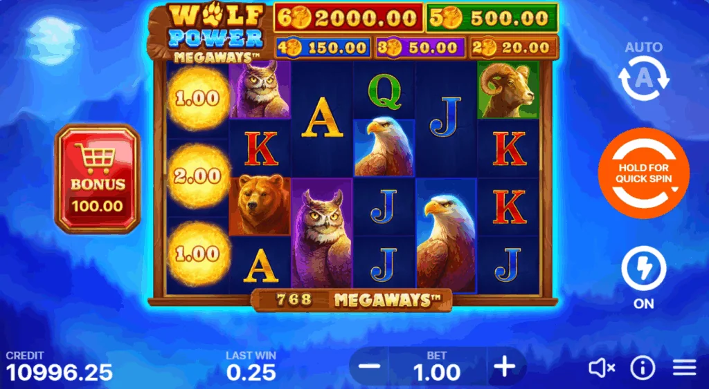 Wolf Power Megaways demo gameplay how to play