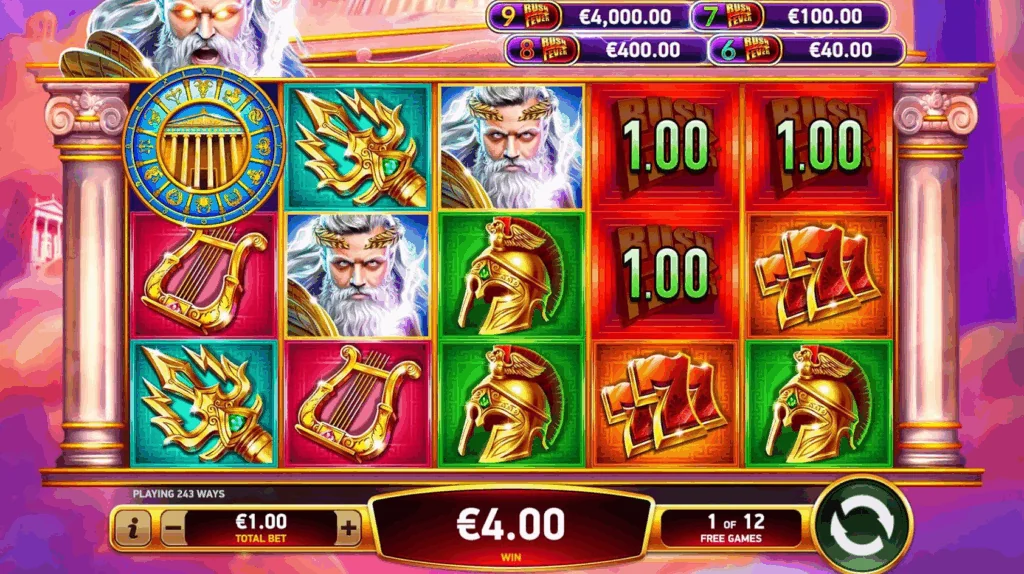 Zeus Rush Fever Deluxe slot game
