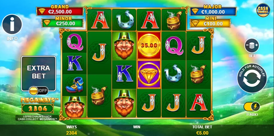 Leprechaun’s Luck Cash Collect Megaways demo gameplay how to play