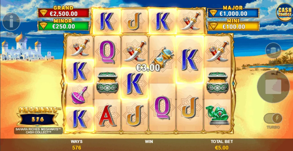 Sahara Riches Megaways Cash Collect slot game