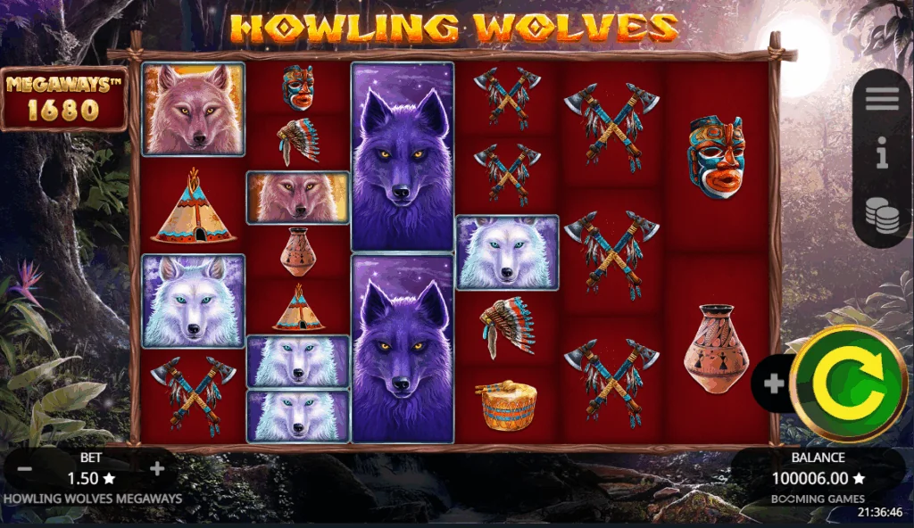 Howling Wolves Megaways demo gameplay how to play
