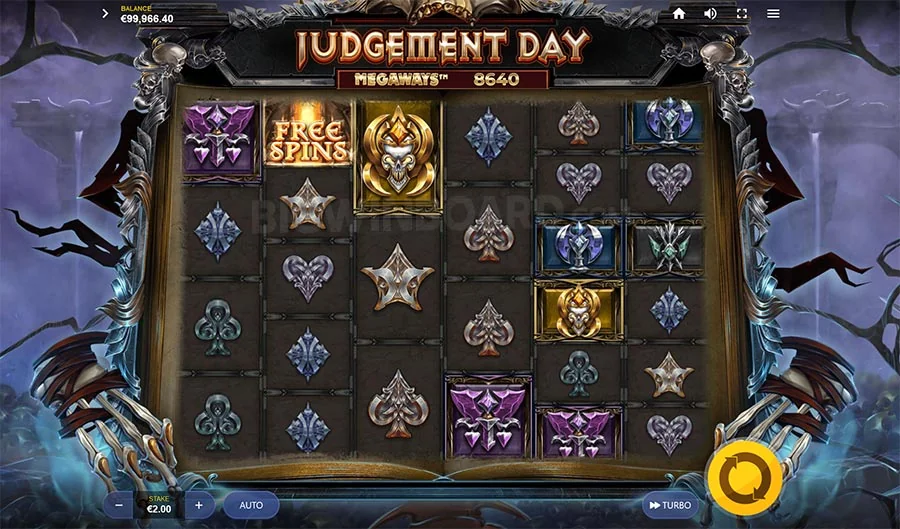 Judgement Day Megaways slot game screenshot