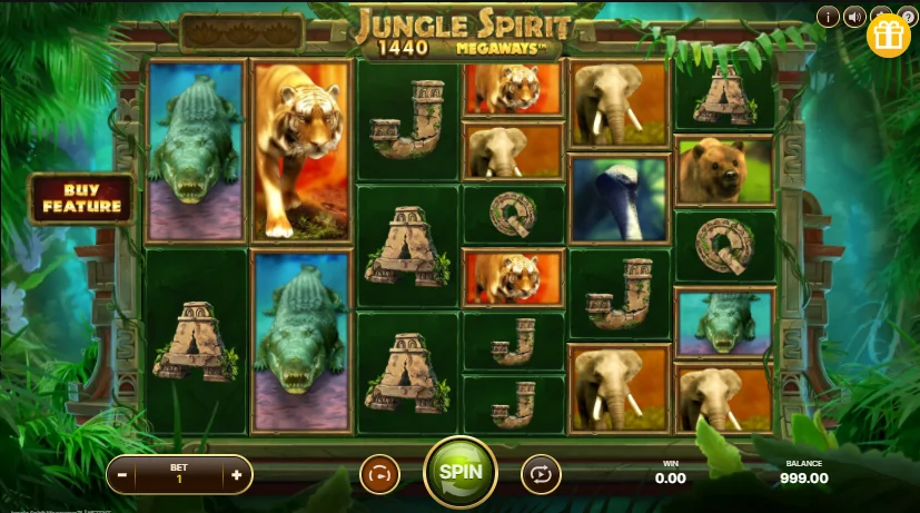 Jungle Spirit Megaways slot game screenshot