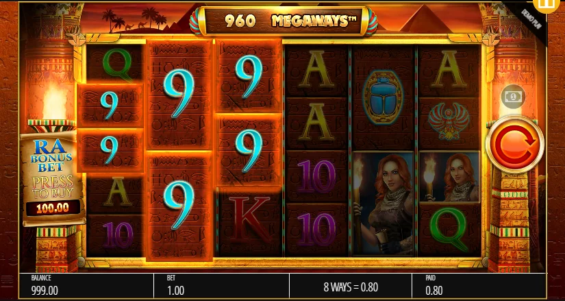 Legacy of Ra Megaways slot game screenshot