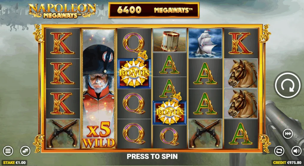 Napoleon Megaways slot features and rtp