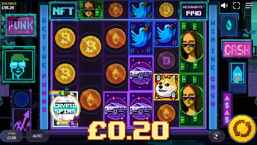 NFT Megaways slot game screenshot