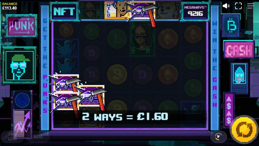NFT Megaways slot features and rtp