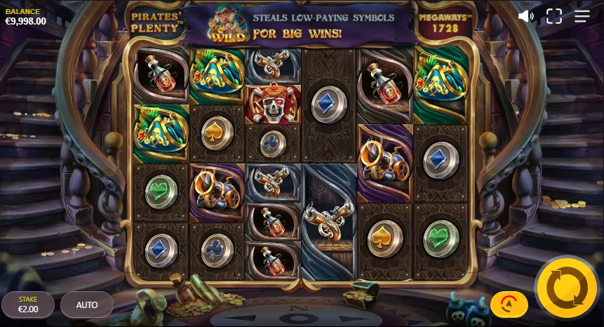 Pirates Plenty Megaways slot game screenshot