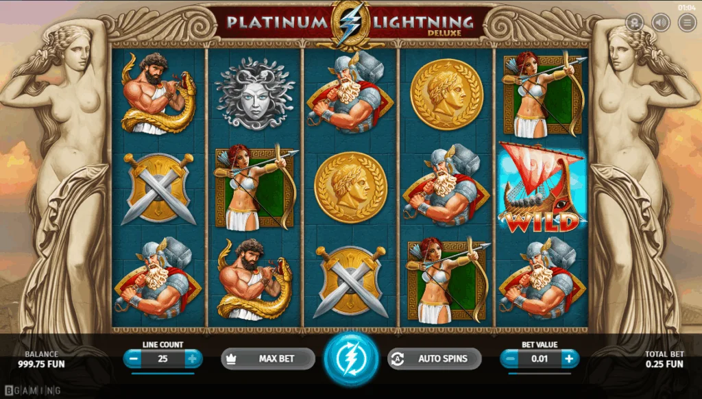 Platinum Lightning Deluxe slot game screenshot