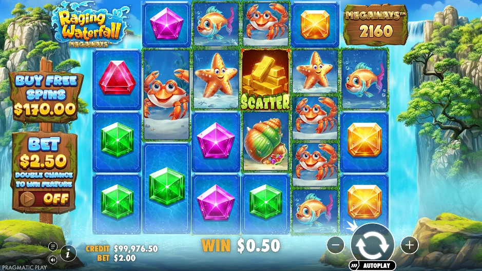 Raging Waterfall Megaways slot game