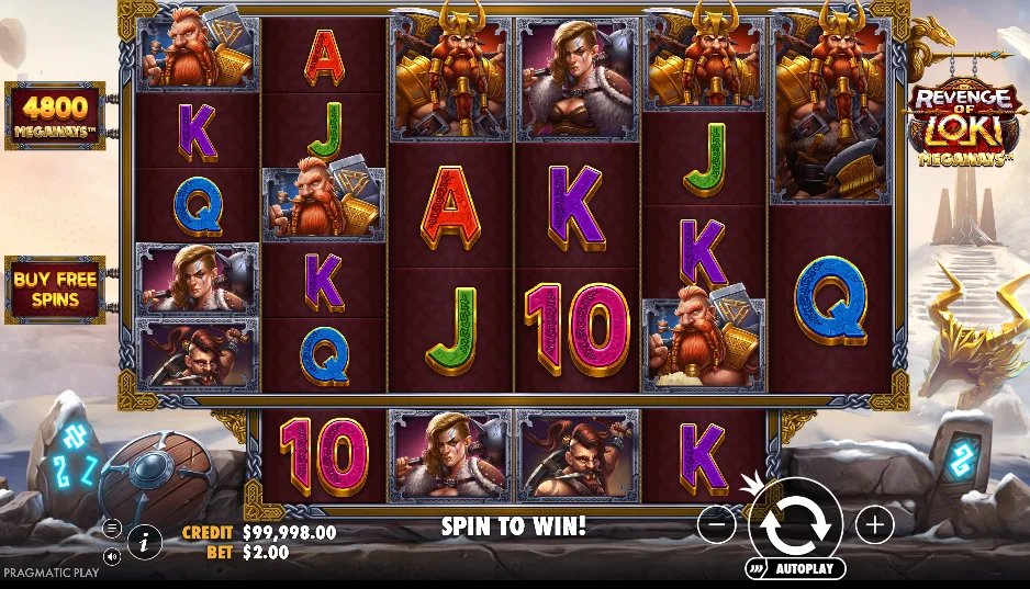 Revenge of Loki Megaways slot game screenshot