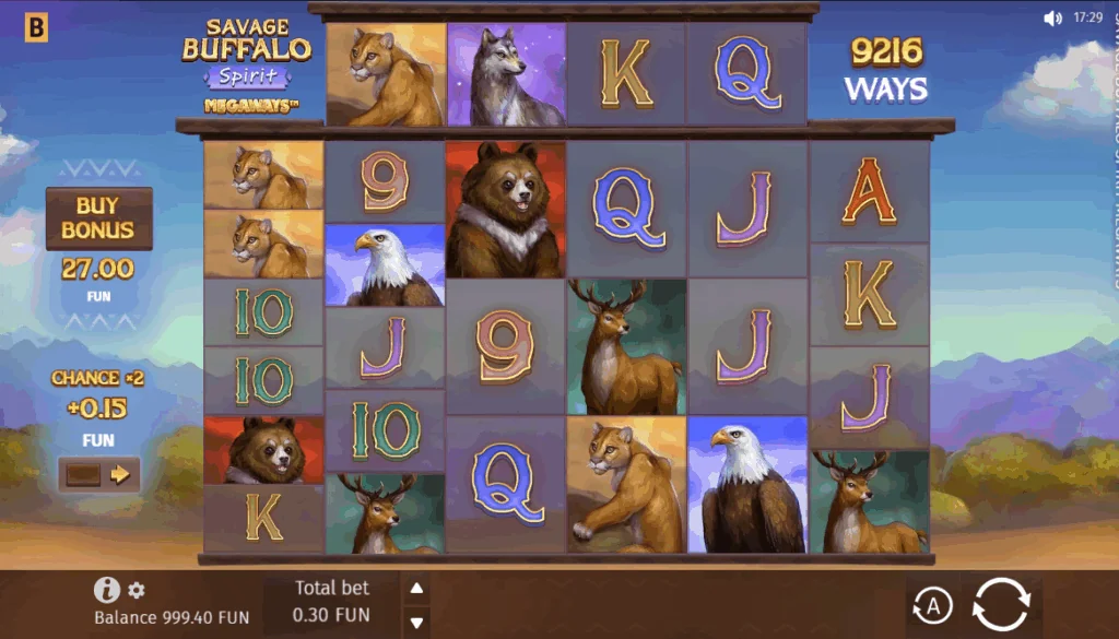 Savage Buffalo Spirit Megaways demo gameplay how to play
