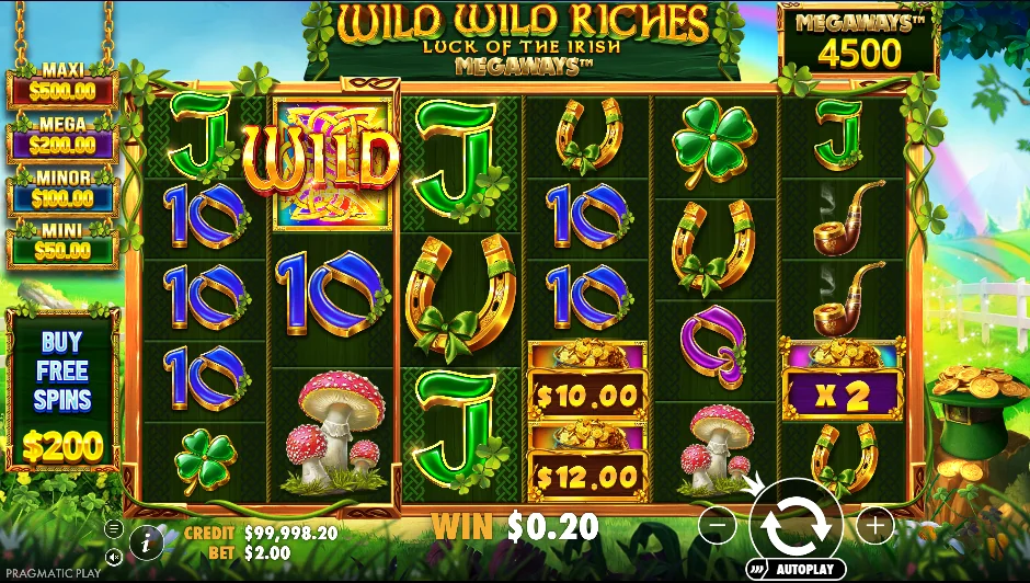 Wild Wild Riches Megaways slot game screenshot