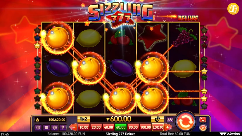 Sizzling 777 Deluxe demo gameplay how to play