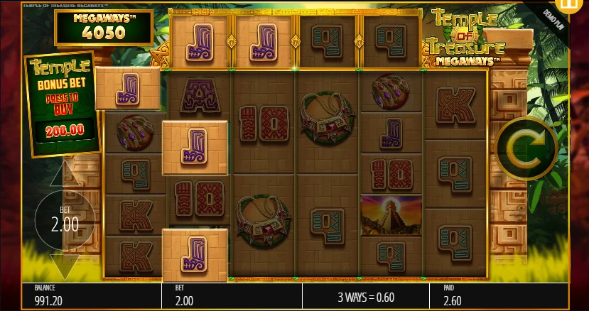 Temple of Treasures Megaways slot game