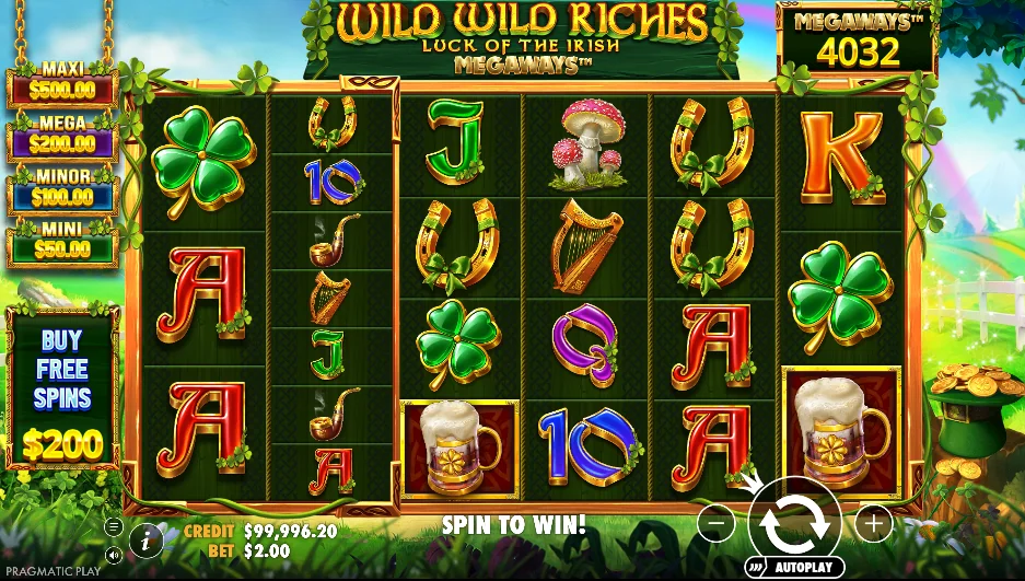 Wild Wild Riches Megaways demo gameplay how to play