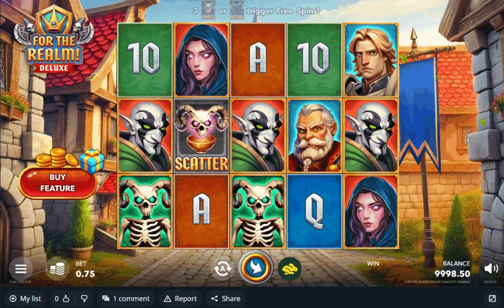 For The Realm Deluxe slot game screenshot